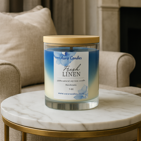 Hand-poured Soy Wax Fresh Linen Candle
