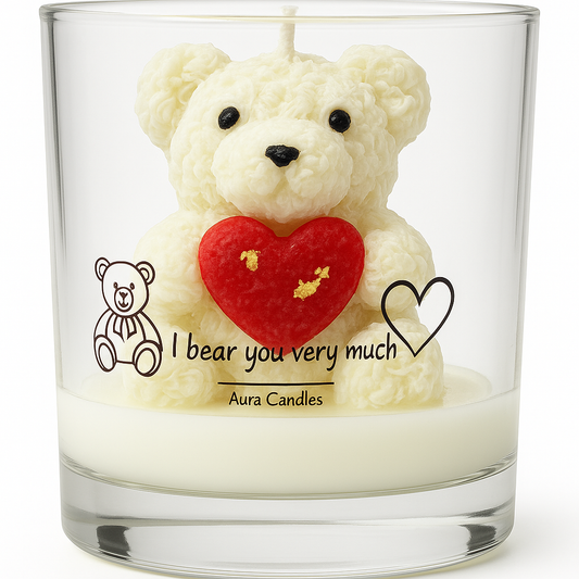 Hand-poured Soy Wax Teddy Bear Scented Candle