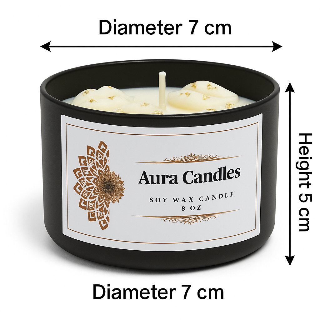 Hand-Poured Soy Wax Scented Candle decorated with lip shape