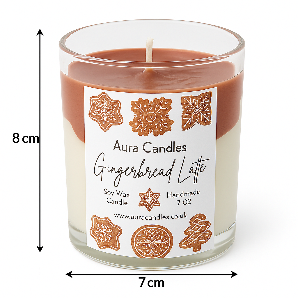 Hand-poured Soy Wax Gingerbread Latte Candle