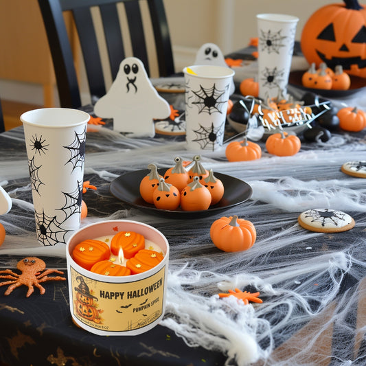 Hand-poured Soy Wax Candle - Pumpkin Spice Halloween Candle
