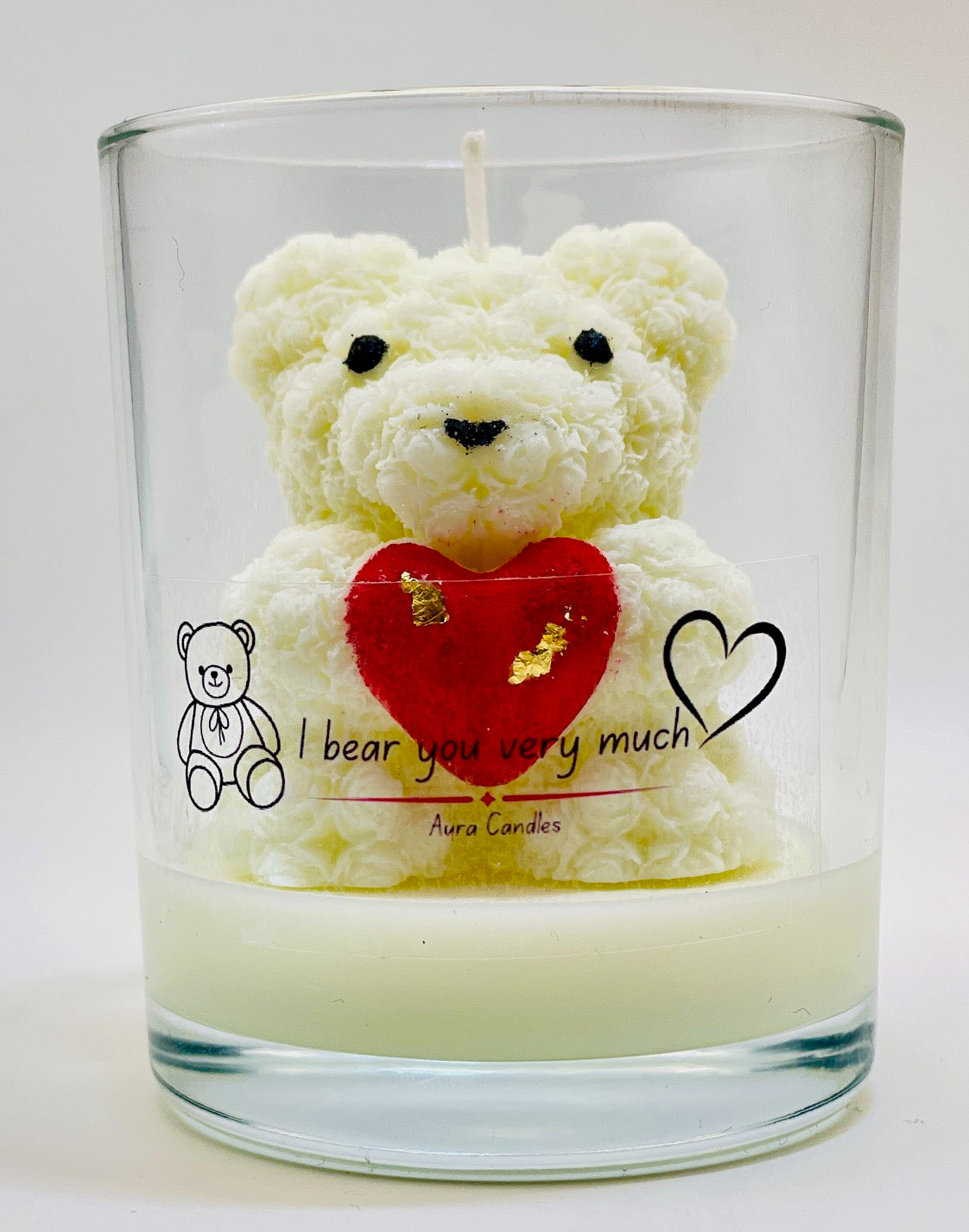 Hand-poured Soy Wax Teddy Bear Scented Candle