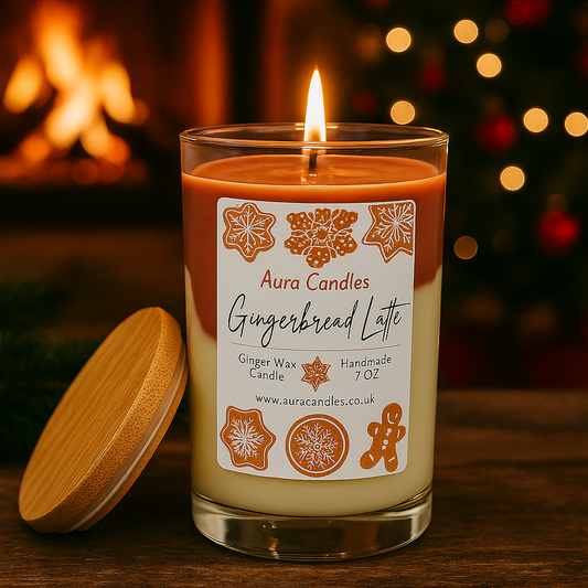 Hand-poured Soy Wax Gingerbread Latte Candle