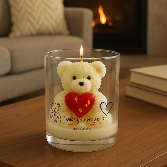 Hand-poured Soy Wax Teddy Bear Scented Candle