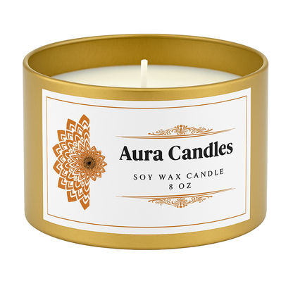 Hand-Poured Soy Wax Scented Candle   Multi-Scent Options
