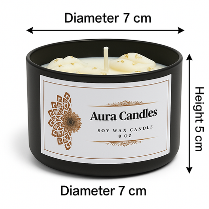 Hand-Poured Soy Wax Scented Candle decorated with lip shape